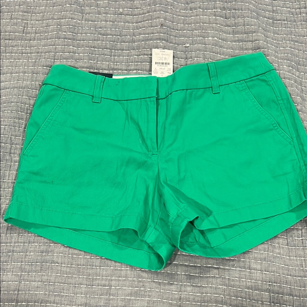 J. Crew Green High Waist Tailored Shorts